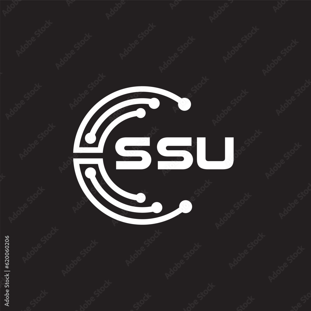 SSU letter technology logo design on black background. SSU creative initials letter IT logo concept. SSU setting shape design.
SSU letter technology logo design on black background. SSU creative initials letter IT logo concept. SSU setting shape design.