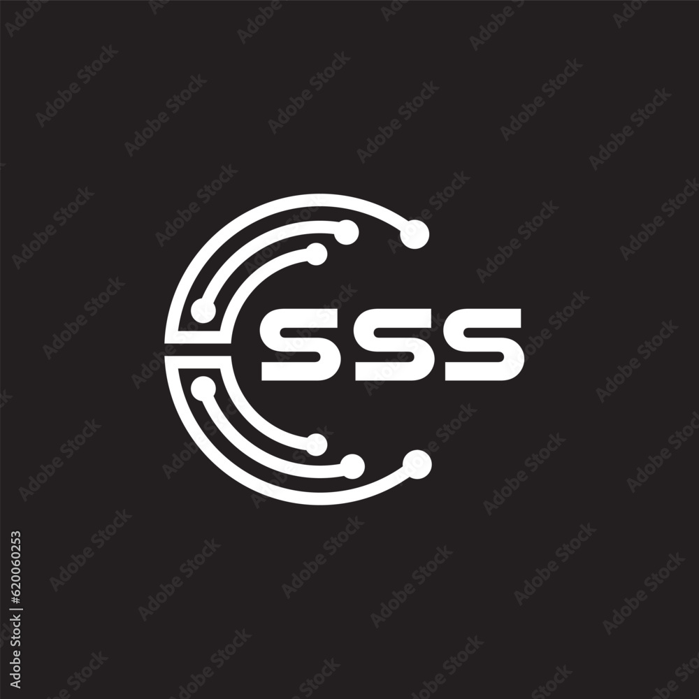 SSS letter technology logo design on black background. SSS creative initials letter IT logo concept. SSS setting shape design.
SSS letter technology logo design on black background. SSS creative initials letter IT logo concept. SSS setting shape design.