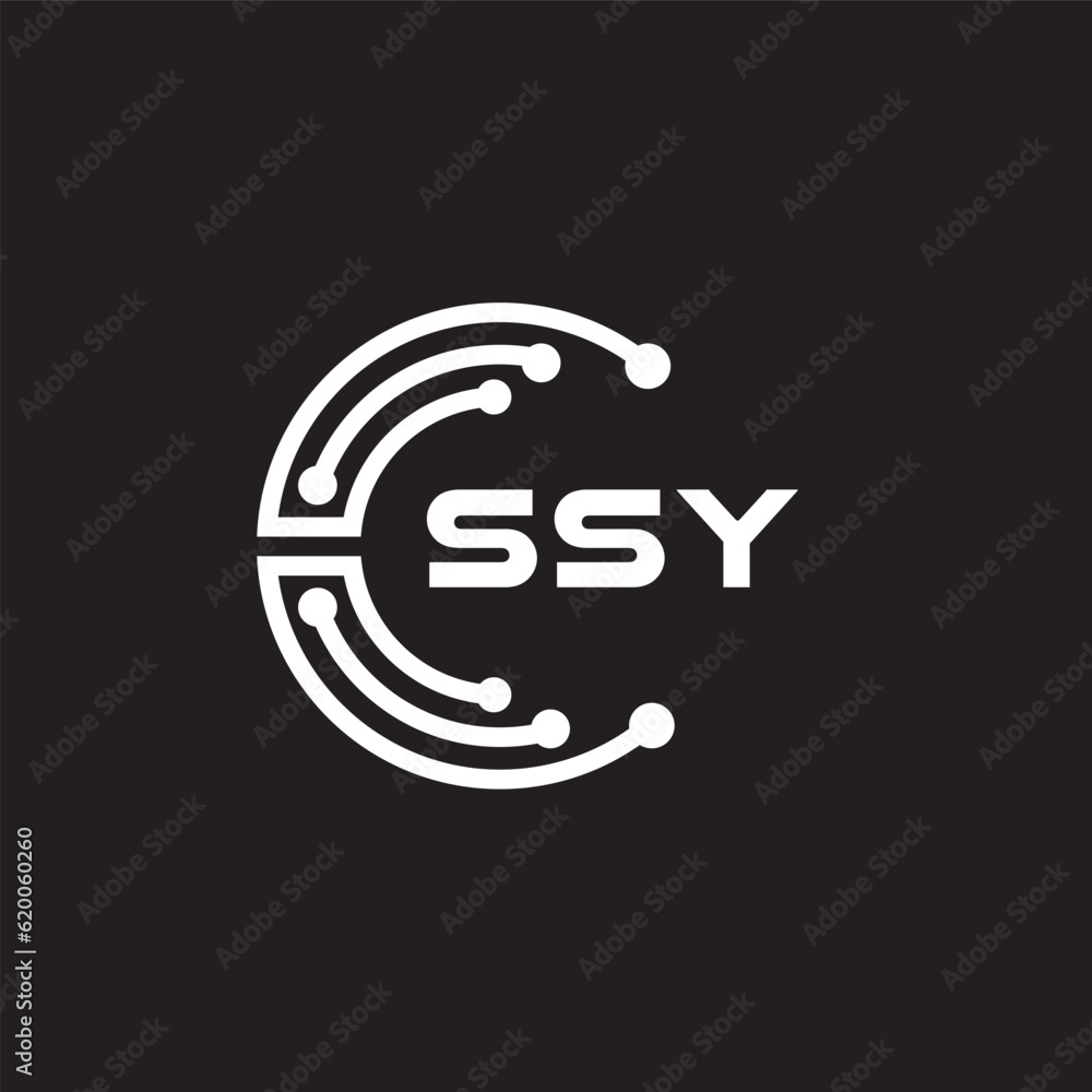 SSY letter technology logo design on black background. SSY creative initials letter IT logo concept. SSY setting shape design.
SSY letter technology logo design on black background. SSY creative initials letter IT logo concept. SSY setting shape design.