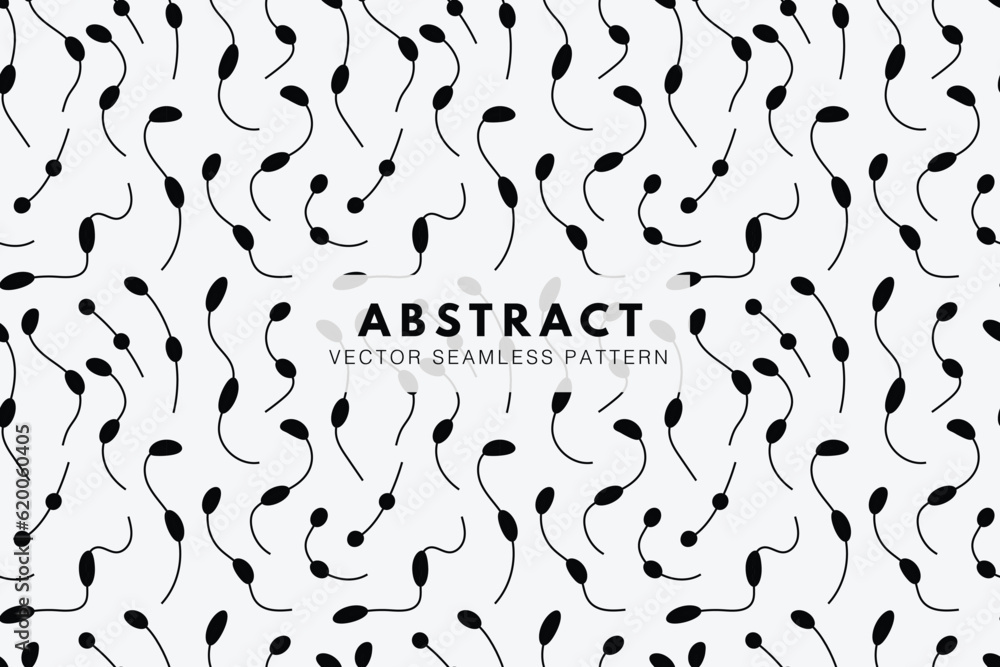 Abstract curvy lines simple vector seamless repeat pattern