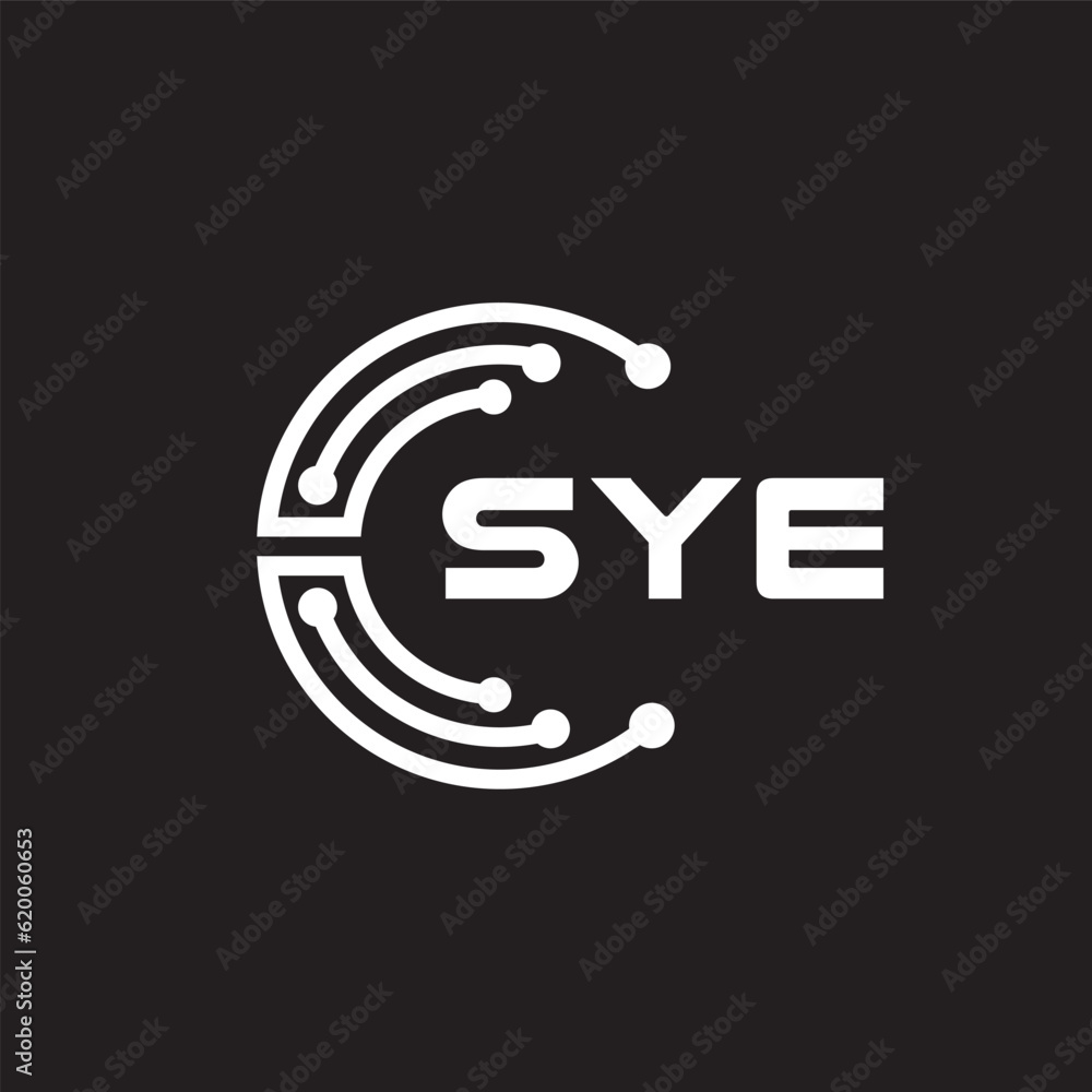 SYE letter technology logo design on black background. SYE creative initials letter IT logo concept. SYE setting shape design.
SYE letter technology logo design on black background. SYE creative initials letter IT logo concept. SYE setting shape design.