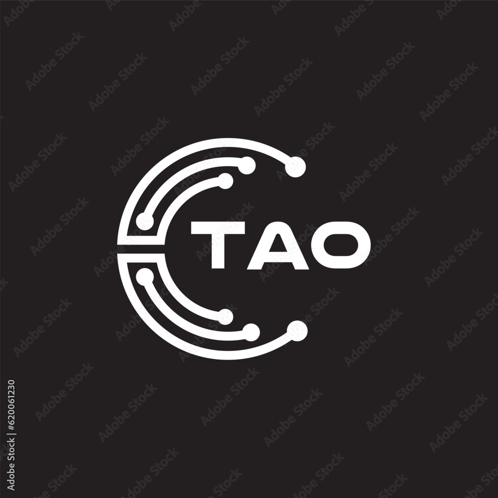 TAO letter technology logo design on black background. TAO creative initials letter IT logo concept. TAO setting shape design.
TAO letter technology logo design on black background. TAO creative initials letter IT logo concept. TAO setting shape design.
