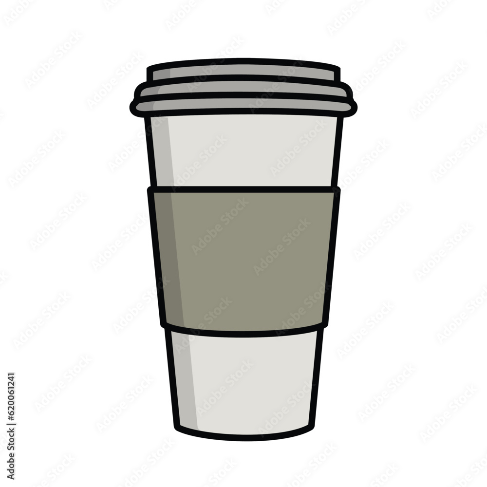 Vector illustration disposable coffee cup icon Vector illustration disposable coffee cup icon