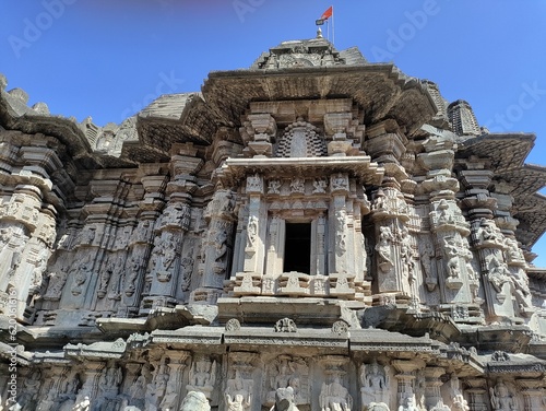 Kopeshwar Temple, khidrapur, Kolhapur, Maharashtra India is a masterpiece of Chalukyan temple architecture.   photo