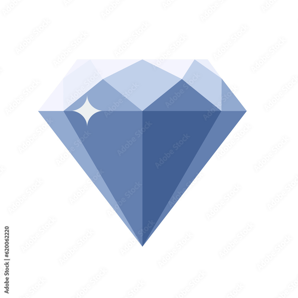 Diamond icon flat style Diamond icon flat style