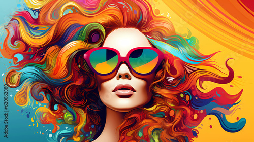 woman_face_with_color_full_hair_and_sunglas_doodle