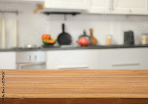 Table with blurred kitchen background MADE OF AI © Rashid