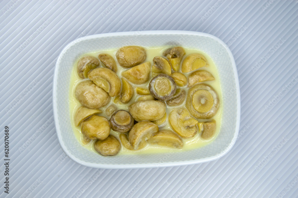 Turkish appetizer prepared with mushrooms and milk Turkish appetizer prepared with mushrooms and milk