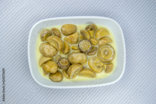 Turkish appetizer prepared with mushrooms and milk