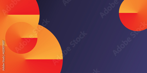 Colorful Futuristic Conical Gradient Background - Retro Style Colors, Circular Round Gradient Geometric Shapes Composition - Wide Scale Vector Illustration, Multi Purpose Template with Copyspace