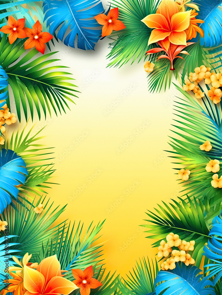 poster, cover design summer template, ai generative poster, cover design summer template, ai generative