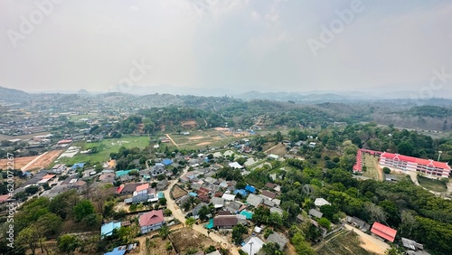 High Angle at Huay Pla Kang Temple, Chiang Rai Province, Thailand