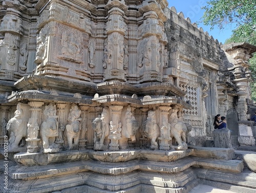 Kopeshwar Temple, khidrapur, Kolhapur, Maharashtra India is a masterpiece of Chalukyan temple architecture.   photo