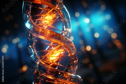 DNA code. Human DNA structure. Generative AI.