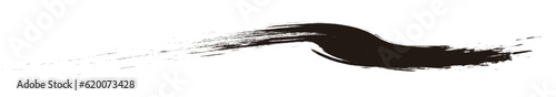 筆の質感　墨　インク　筆模様　波模様筆の筆跡素材。ブラシストローク