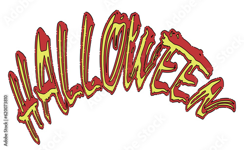 Halloweenの文字の素材