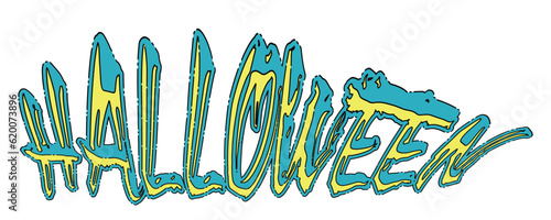 Halloweenの文字の素材