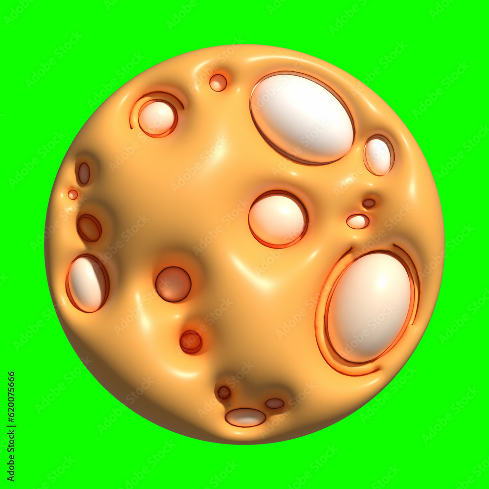 Fototapeta premium 3D Galaxy Planet Assets with Greenscreen Background