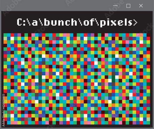 A bunch of pixels - vector illustration