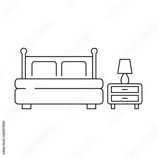Interior Furniture icon design. Apartment interior icon. Living room furniture. Cosy home. 