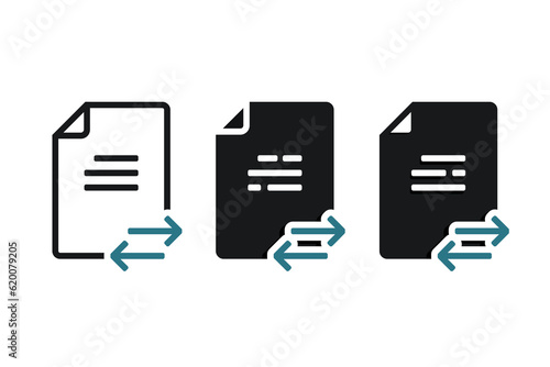 File transfer. Document sharing icon. Illustration vector
