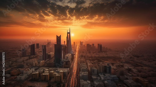 Majestic Sunset Over Riyadh