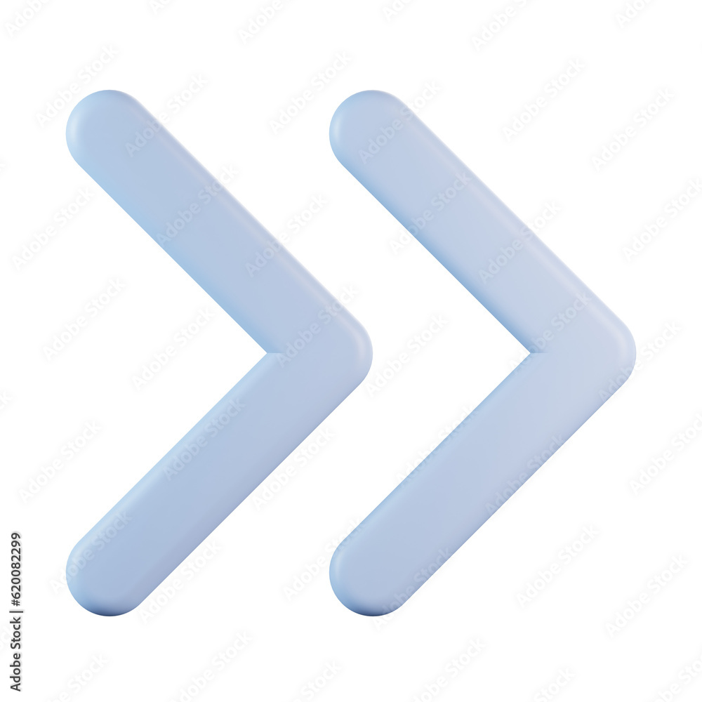 Skip Arrow Right 3D Icon Skip Arrow Right 3D Icon