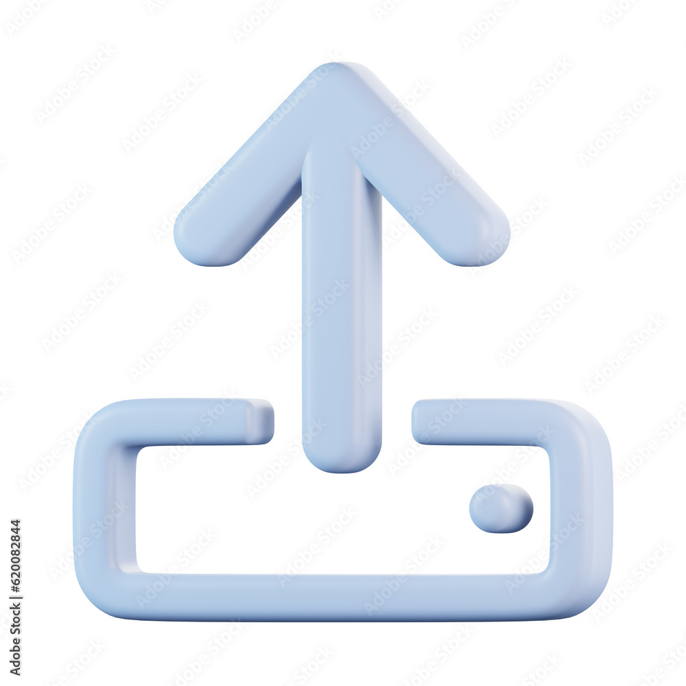 Upload to Line Hard Drive 3D Icon Upload to Line Hard Drive 3D Icon