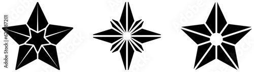 Weihnachtsstern abstrakt vektor Set oder Kollektion in Schwarz. Isolierter Hintergrund.
Für Hintergründe, Kalender, Einladungen, Grußkarten etc.