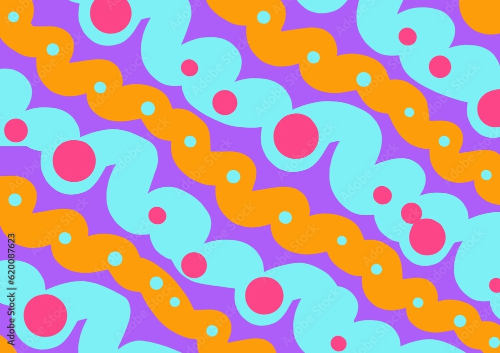 Colorful abstract shapes with circles