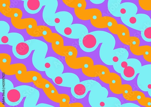 Colorful abstract shapes with circles