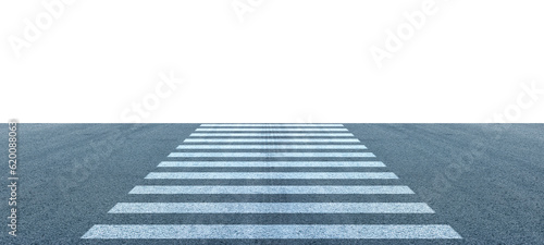 Print op canvas crosswalk on the road for safety when people walking cross the street, isolated