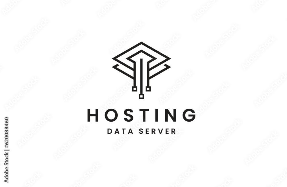 The data hosting server logo embodies excellence, security and technological prowess. This logo features a sleek, modern design that signifies data storage and management in a digital environment. The data hosting server logo embodies excellence, security and technological prowess. This logo features a sleek, modern design that signifies data storage and management in a digital environment.