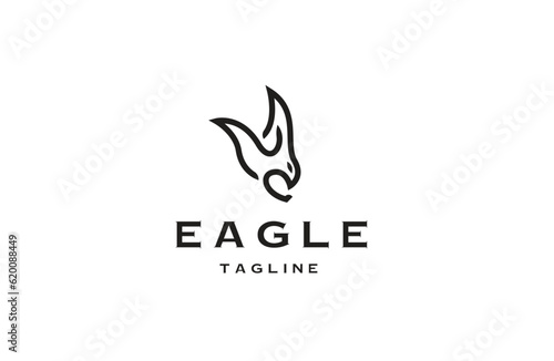 The eagle logo captures the essence of power, grace, and freedom. The logo features a majestic eagle in flight, its wings outstretched with commanding presence and its keen eyes focused forward.