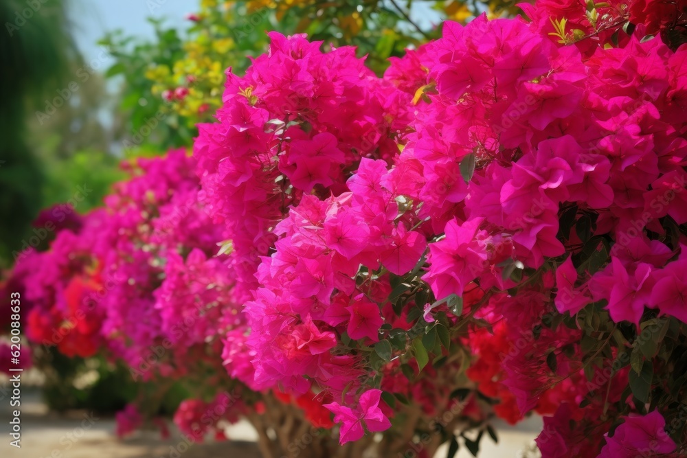 Bougainville pink flowers. Generate Ai Bougainville pink flowers. Generate Ai