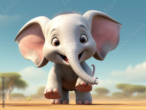 Cartoon cute elephant