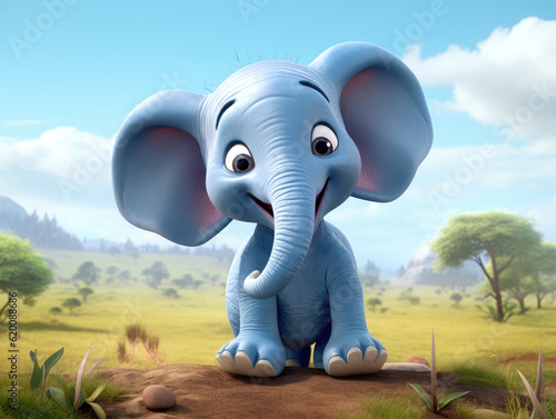 Cartoon cute elephant