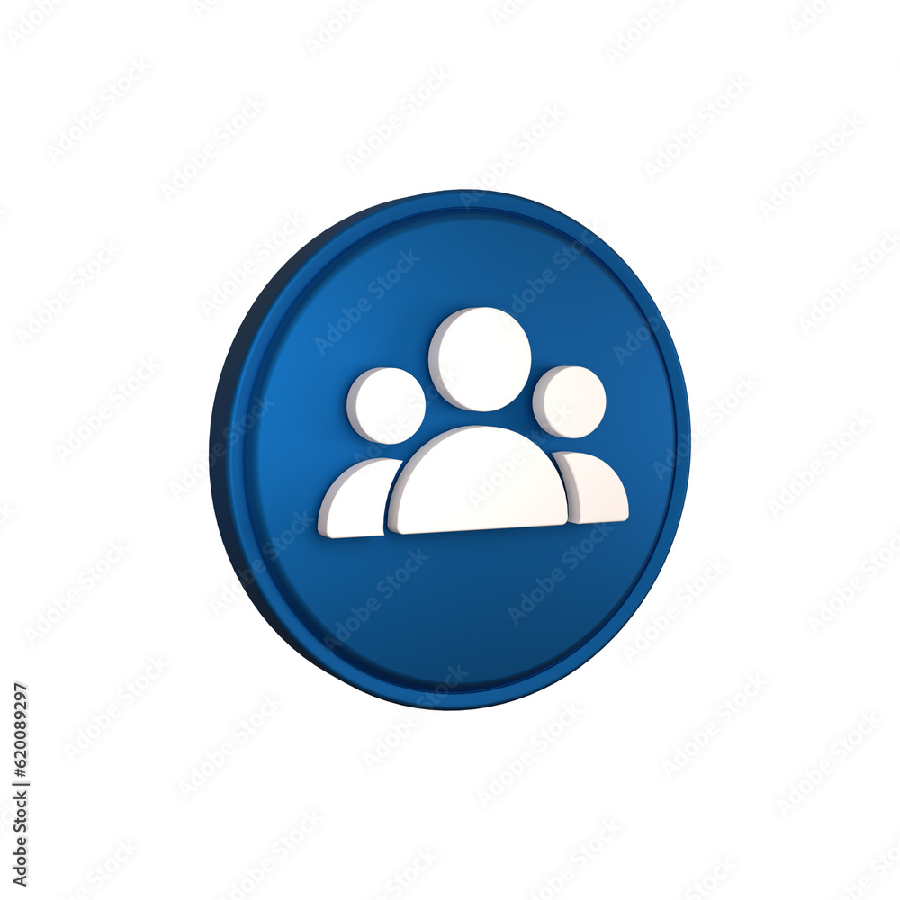 3D rendering realistic Person or People icon user icon 3d 3D rendering realistic Person or People icon user icon 3d