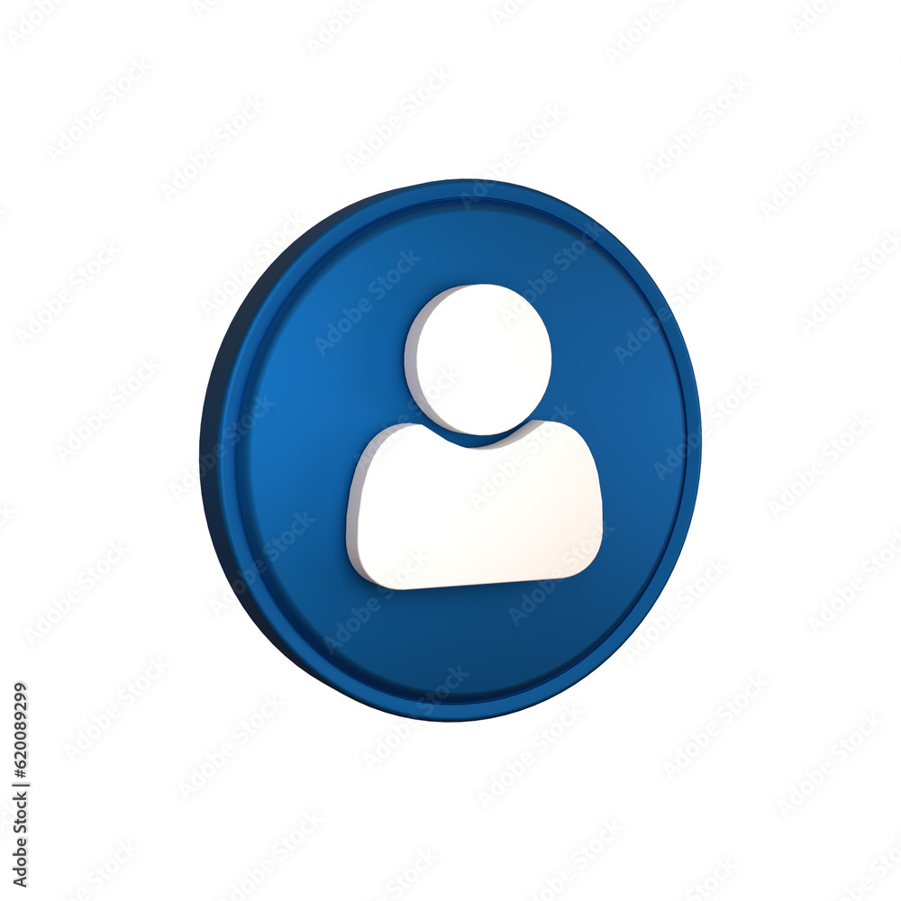 3D rendering realistic Person or People icon user icon 3d 3D rendering realistic Person or People icon user icon 3d