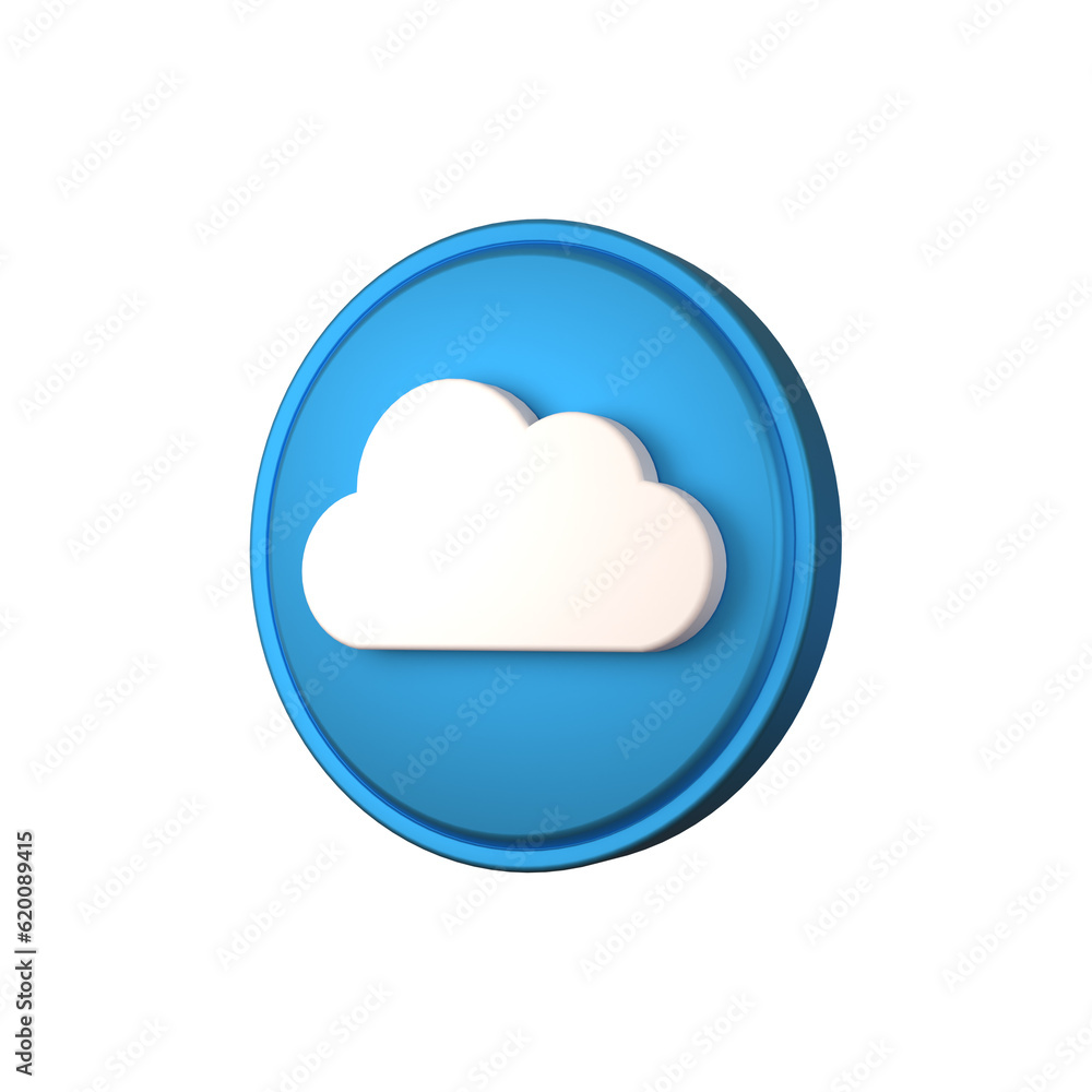 Cloud plastic. Realistic soft trendy silver clouds outdoor 3d rendering icon Cloud plastic. Realistic soft trendy silver clouds outdoor 3d rendering icon