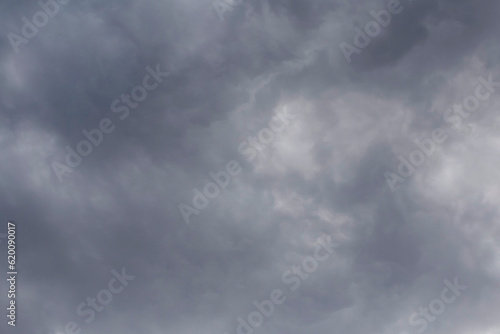 close up of gray rain clouds in a sky