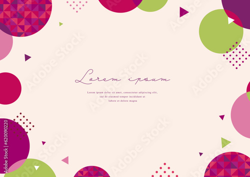 Autumn colored geometric pattern card design
