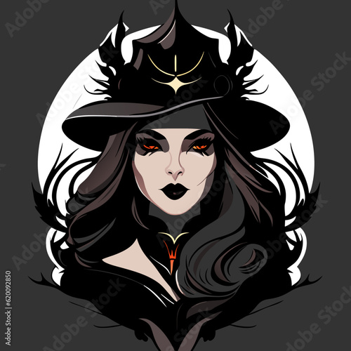 dark witch vector