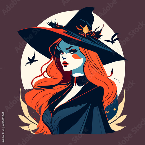 dark witch vector