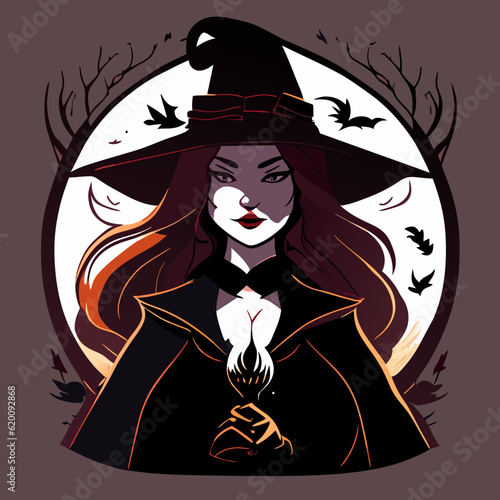 dark witch vector