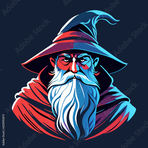 wizard head vector
