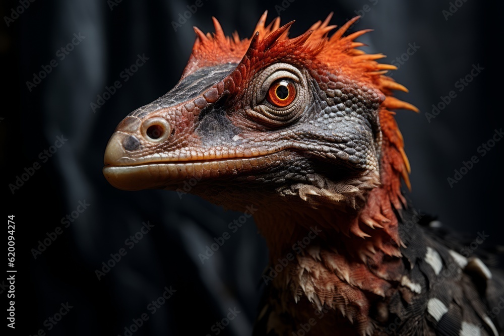Close-Up of Oviraptor, Natural light, Generative AI