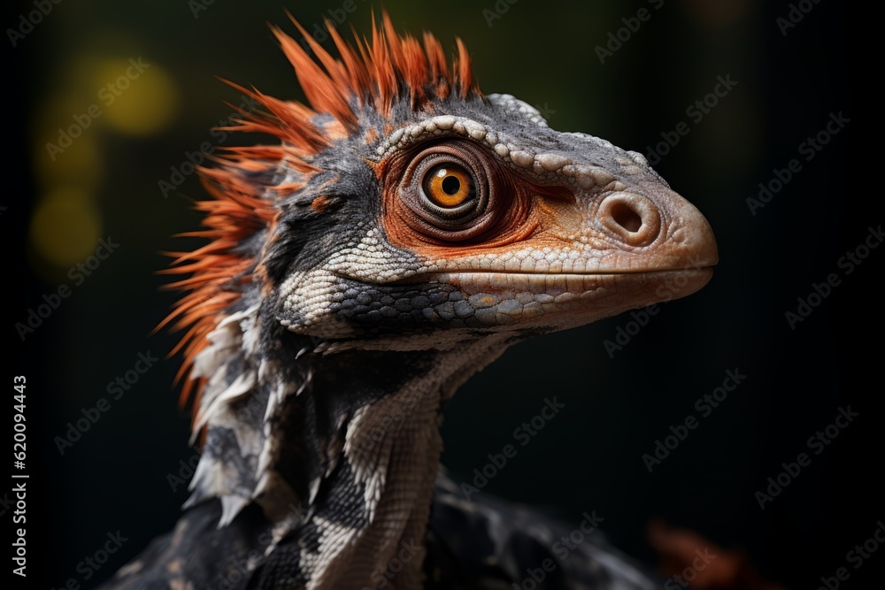 Obraz premium Close-Up of Ozraptor, Natural light, Generative AI