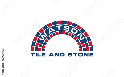 Square stone geometric symbol logo design template