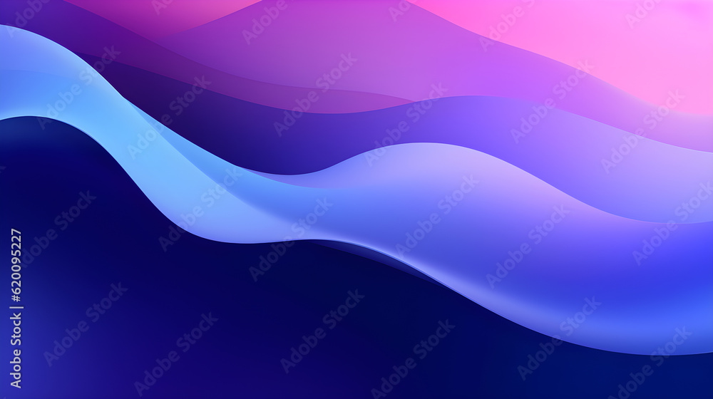 Fototapeta premium abstract purple pink gradient wave background, generative ai